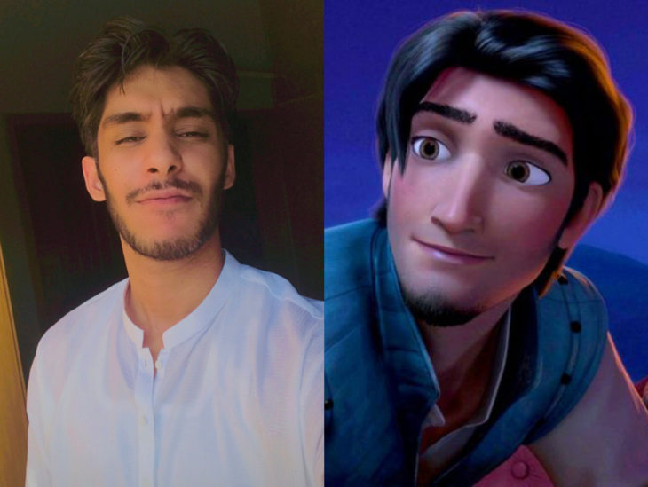 Personas que se parecen a personajes de películas animadas; Tangled, Enredados, Flynn Rider