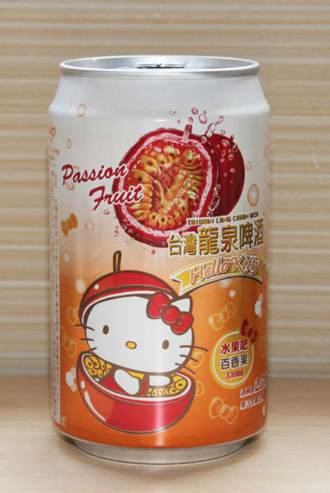 Cerveza de Hello Kitty sabor fruta de la pasión