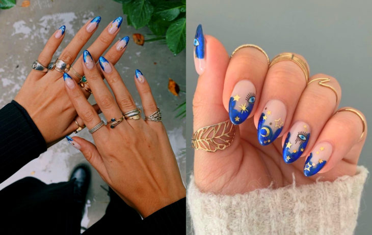 Colores de manicura; azul cerúleo