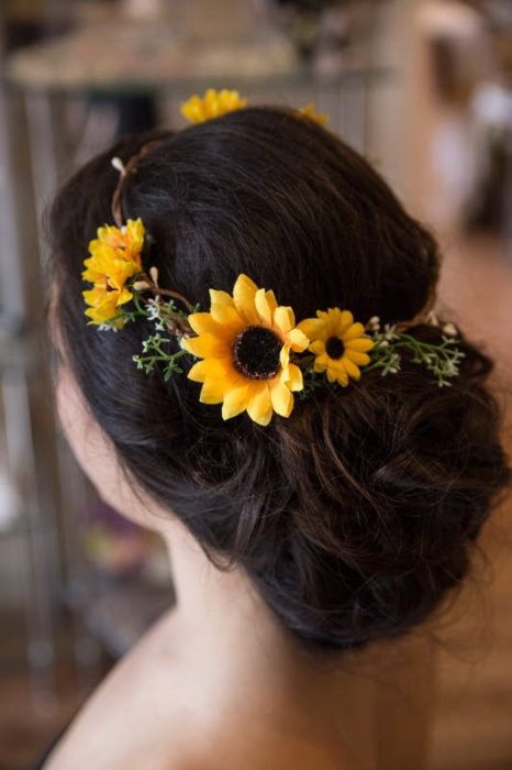 Recogido de boda con girasoles