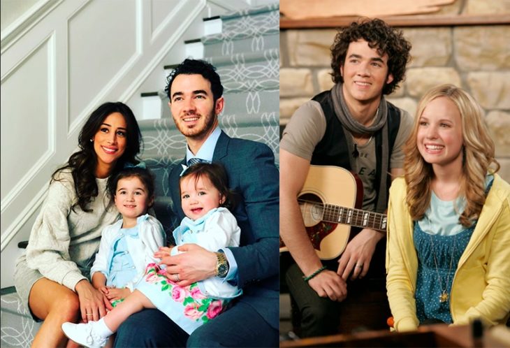 Kevin Jonas cuando actuaba en su adolescencia y ahora que tiene hijos