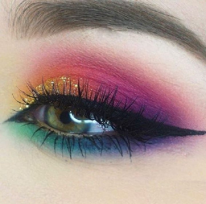 pic Maquillaje De Arcoiris Para Niñas 14 lindos maquillajes arcoiris que