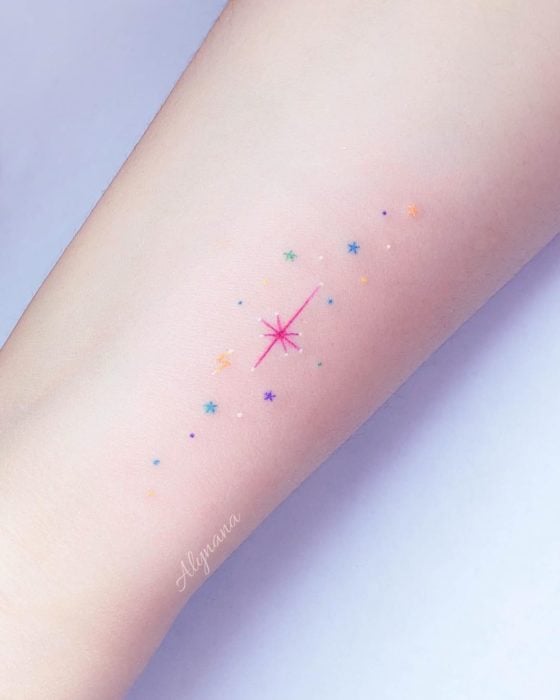 Mini tatuaje de constelación