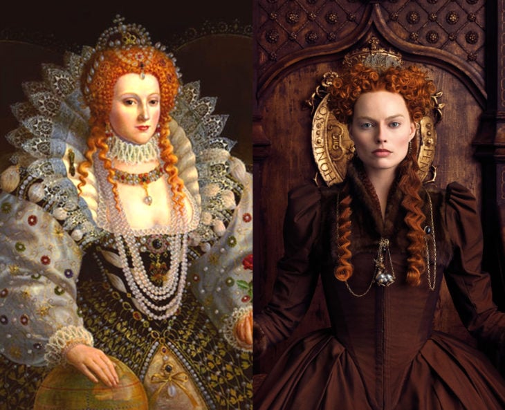 Mujeres en la historia en películas y en la vida real; Isabel I, Margot Robbie