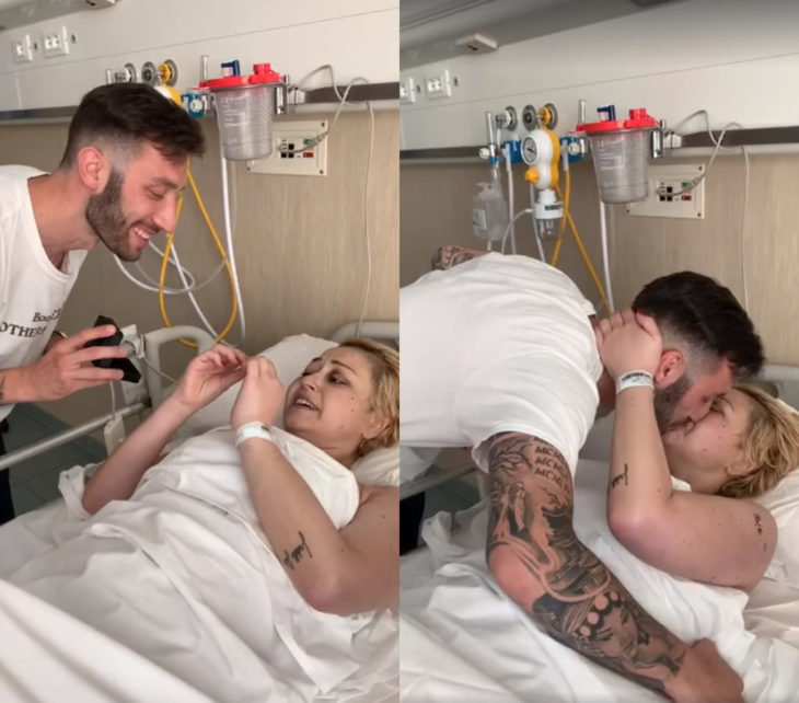 Novio le pide matrimonio a su novia en el hospital