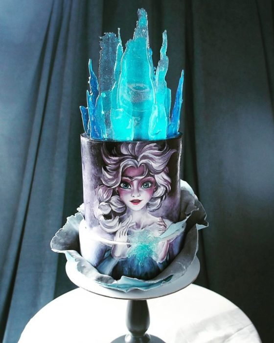 Pastel de Elsa de Frozen