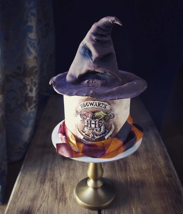 Pastel de Libro y sombrero de Harry Potter