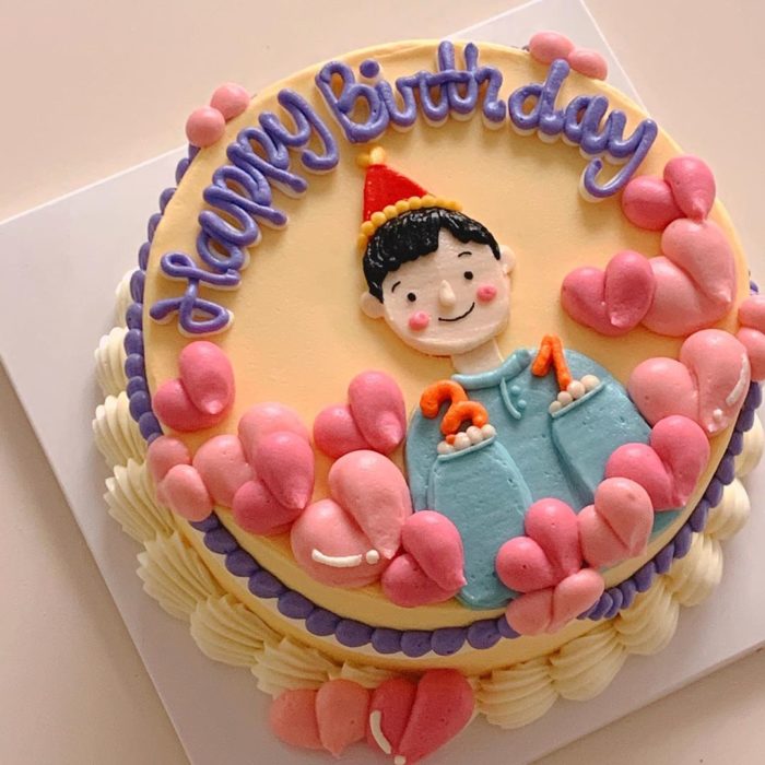 Pastel de cumpleaños kawaii