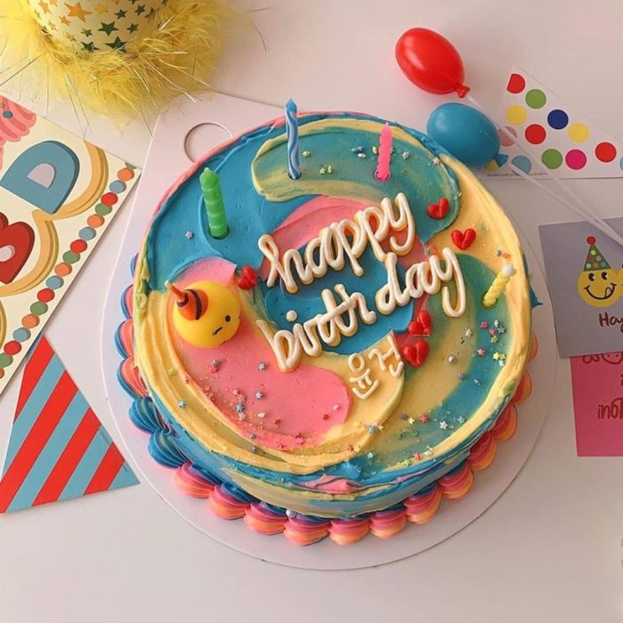 Pastel de cumpleaños kawaii