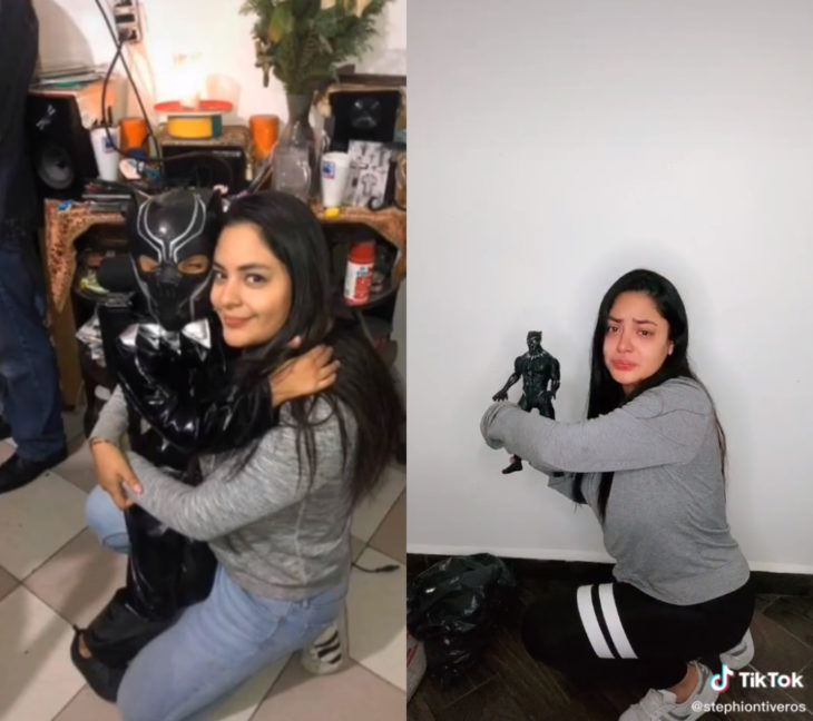 Challenge triste de TikTok; foto antes y después con ser querido que ya no está; mamá a hijo