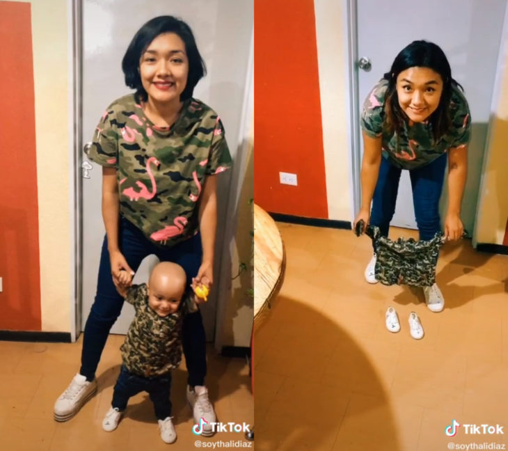 Challenge triste de TikTok; foto antes y después con ser querido que ya no está; mamá e hijo