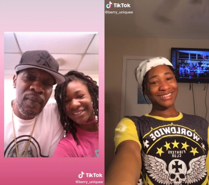 Challenge triste de TikTok; foto antes y después con ser querido que ya no está; papá e hija