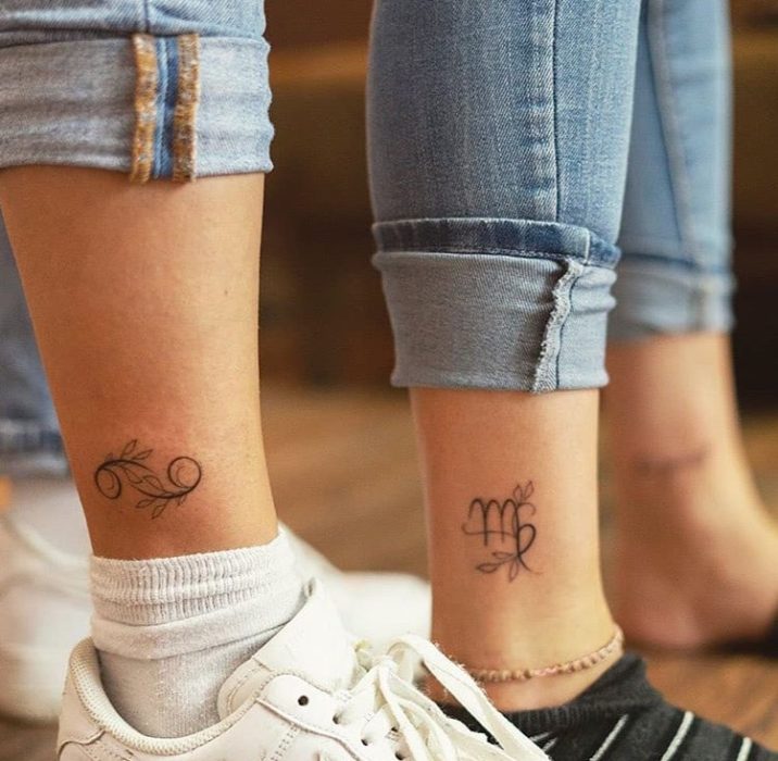 Tatuajes para compartir con tu mejor amiga en forma de signos zodiacales