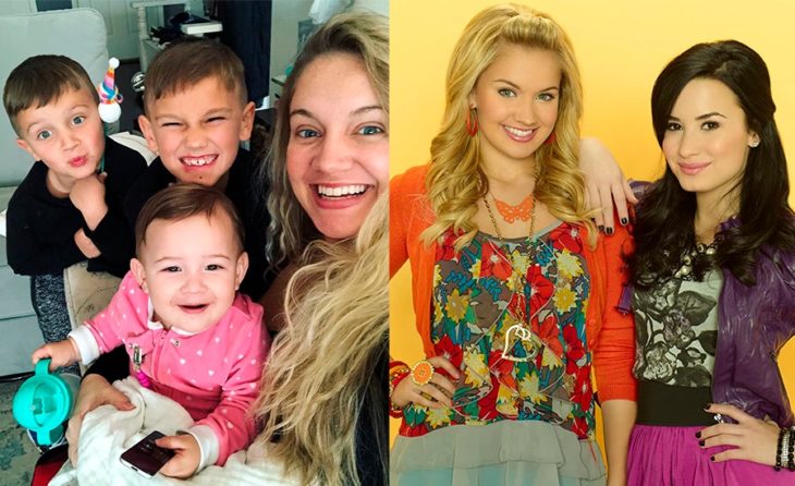 Tiffany Thornton cuando actuaba en su adolescencia y ahora que tiene hijos