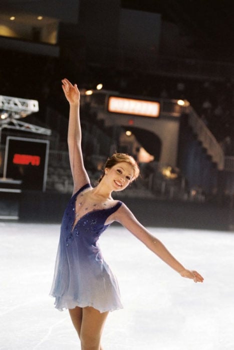 Chica patinadora de hielo de la película Ice princess 