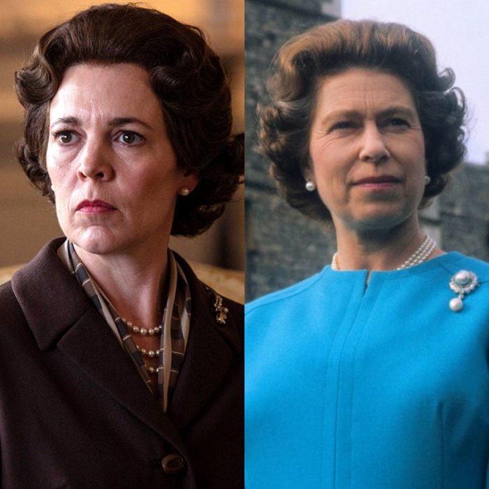 actriz olivia colman como reina isabel ii en la serie de the crown