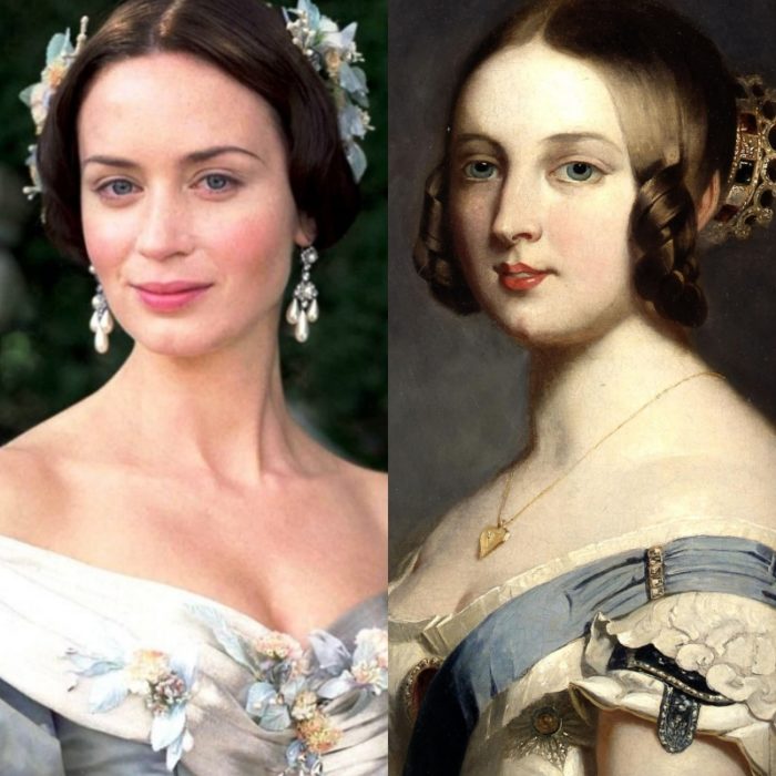 emily blunt como la reina victoria en la pelicula young victoria