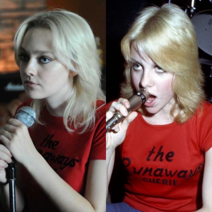 dakota fanning como cherie currie en la pelicula de the runaways 