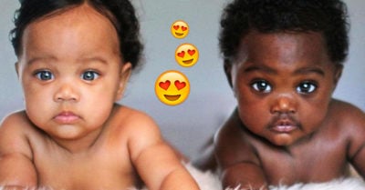 Hermosas mellizas cautivan a internet con su color de piel diferente