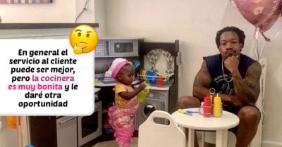 Papá da honesta crítica al restaurante de su pequeña hija y enternece en redes