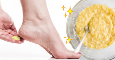 Suaviza tus talones con esta nutritiva mascarilla de plátano