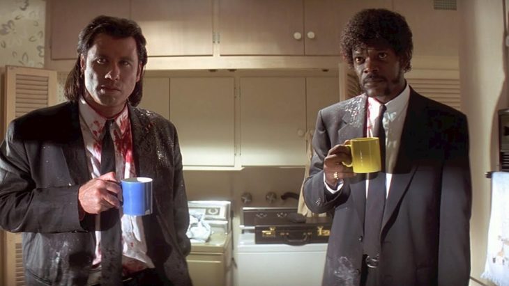 escena de pulp fiction, tiempos violentos, samuel l. jackson y john travolta