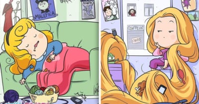 Ilustra a princesas Disney en cuarentena y nos sentimos identificadas