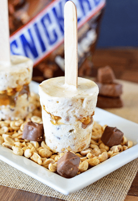 Helado casero de chocolate snicker