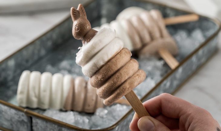 Paletas de chocolate conejito