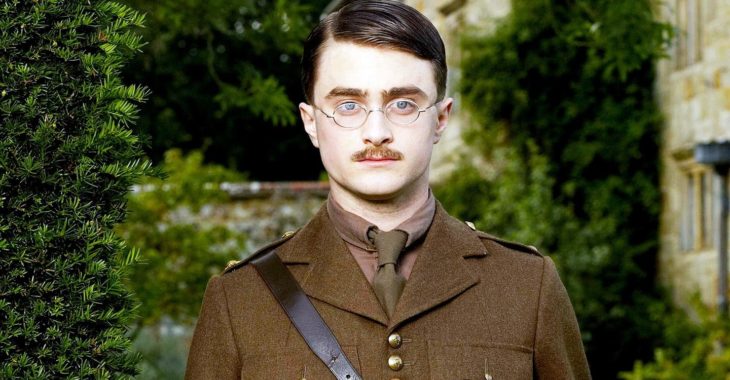 Daniel Radcliffe en la película My Boy Jack llevando uniforme de soldado militar