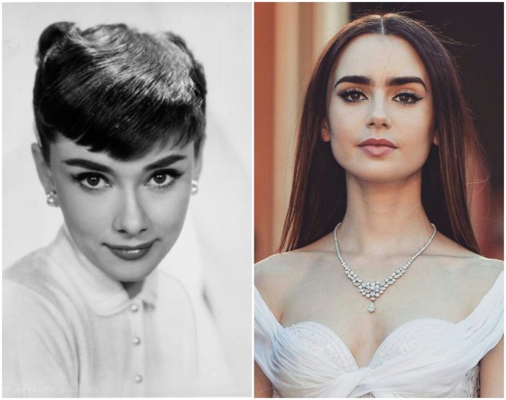 Audrey Hepburn y Lily Collins