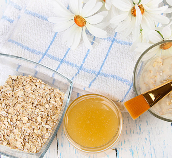 Mascarilla de avena y manzanilla