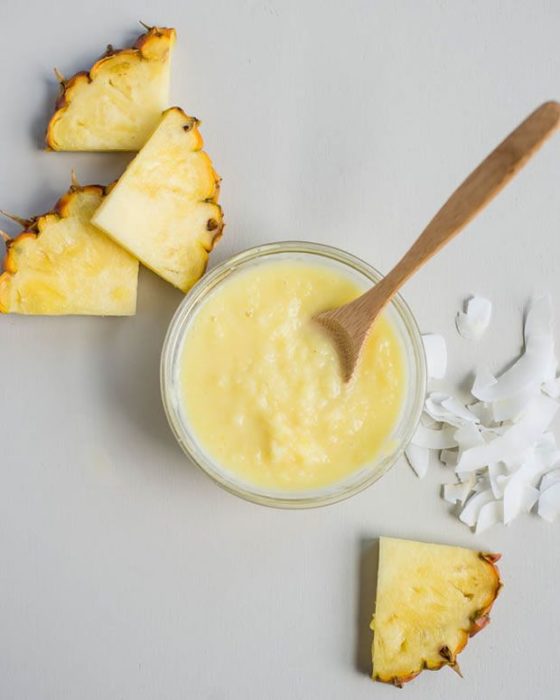 Mascarilla de piña con coco