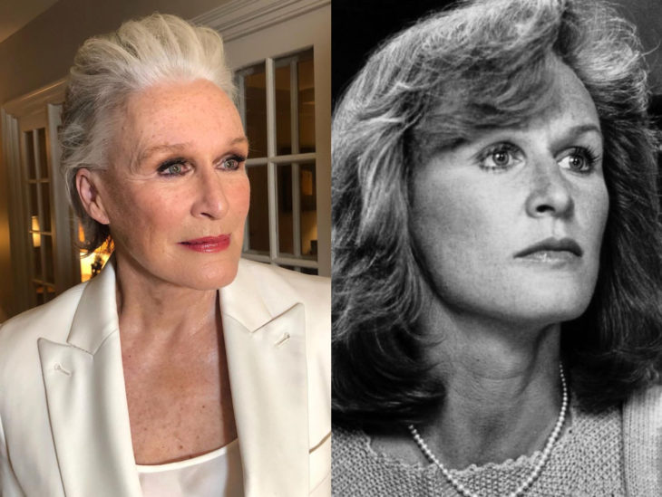 Actrices mayores ahora y antes; Glenn Close joven