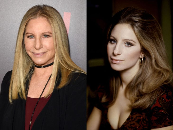 Actrices mayores ahora y antes; Barbra Streisand joven