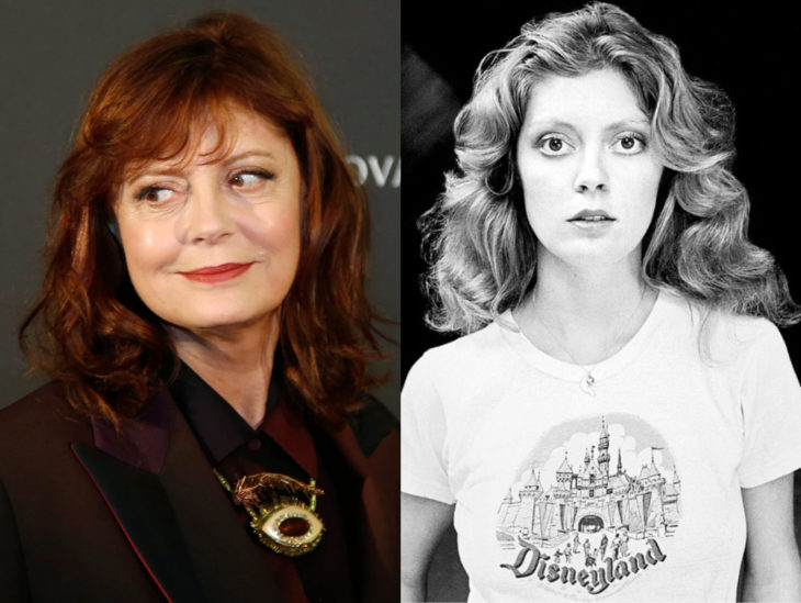 Actrices mayores ahora y antes; Susan Sarandon joven