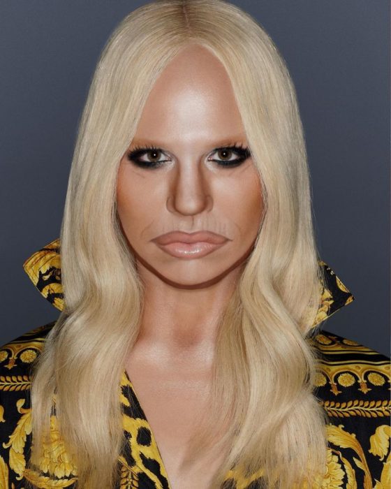 Alex Stone, maquillista, maquillado como Donatella Versace