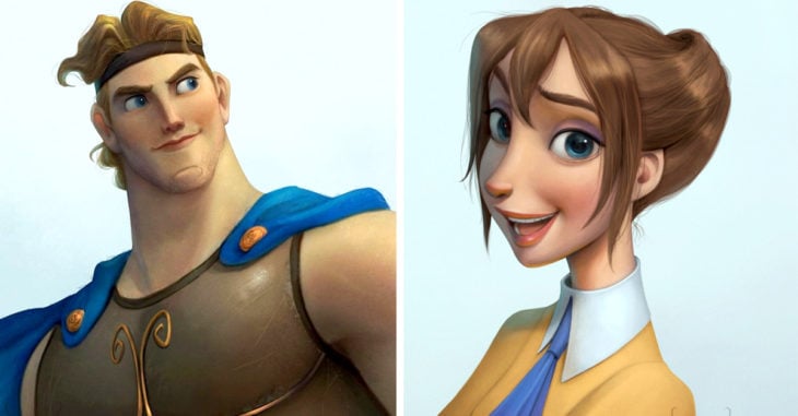 Artista indonesio ilustra a personajes de Disney con un toque más realista