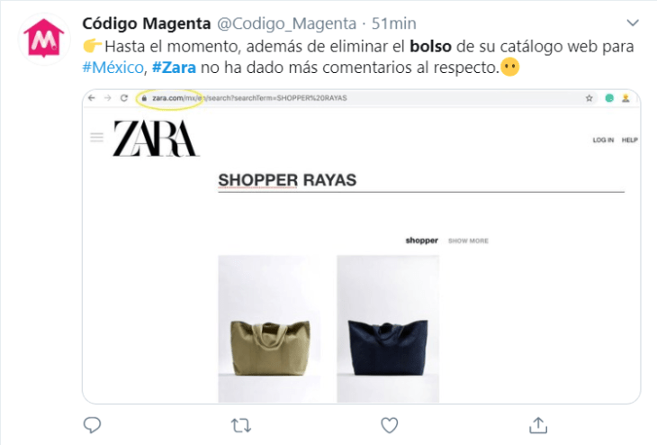 Memes bolso shopper Zara