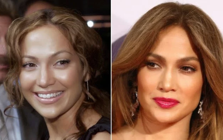 Jennifer Lopez Cristina Aguilera cejas antes y después