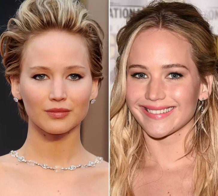 Jennifer Lawrence cejas antes y después