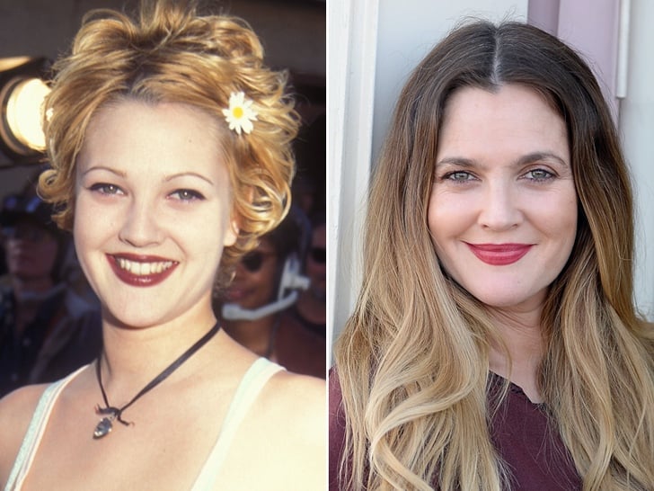 Drew Barrymore cejas antes y después