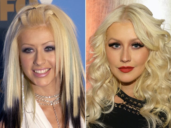 Cristina Aguilera cejas antes y después