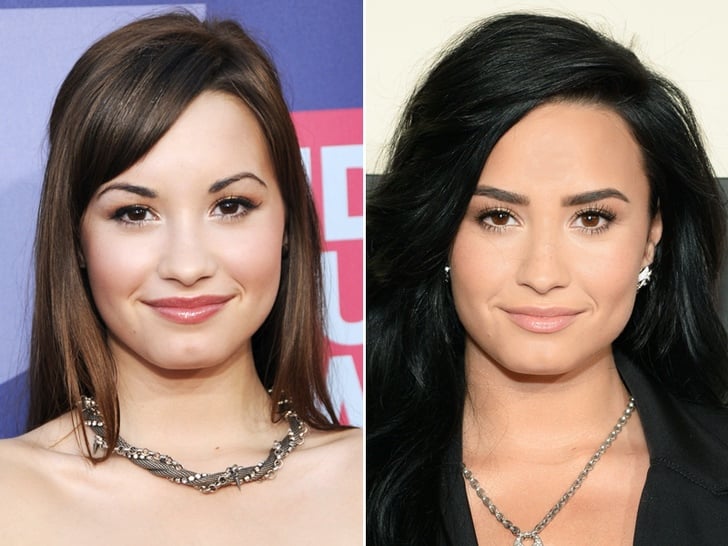 Demi Lovato Cristina Aguilera cejas antes y después