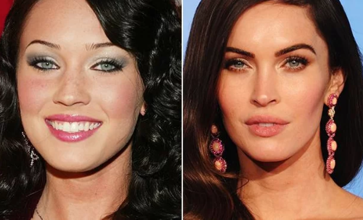 Megan Fox Cristina Aguilera cejas antes y después