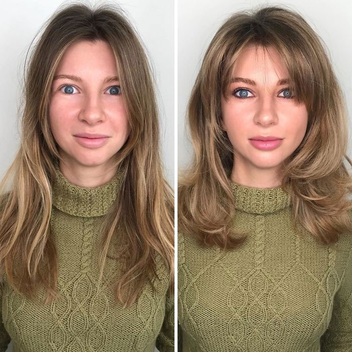 Antes y después de un maquillaje profesional