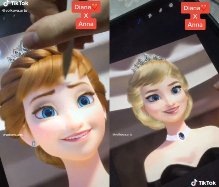 Artista Lisa Volkova ilustra cómo se verían las famosas si fueran princesas Disney; Frozen, Anna, Lady D, princesa Diana