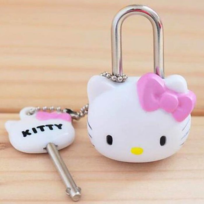 Candado y llave para locker de Hello Kitty