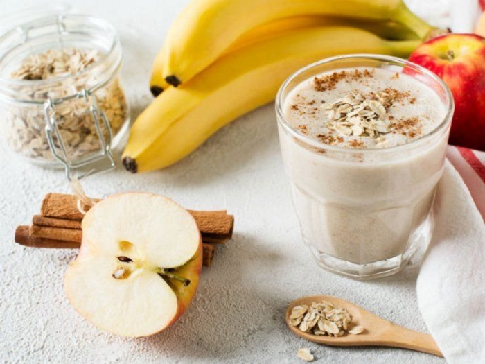 Licuado de manzana con avena y amaranto