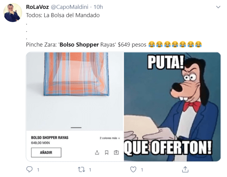 Memes bolso shopper Zara